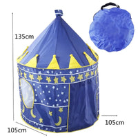 Castle Play House, Foldable Tipi Prince Folding Tent, Children Boy Castle Cubby Play, Funny Zone Indoor Outdoor Playhouse Castle Toy,  Pop Up Pink Children Play Tent/House, Indoor & Outdoor Large Kids Play Tent, Durable Kids Playhouse