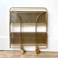 Modern Gold Folding Bar Cart Trolley