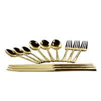 Premium Golden Cutlery Set (Set of 24)