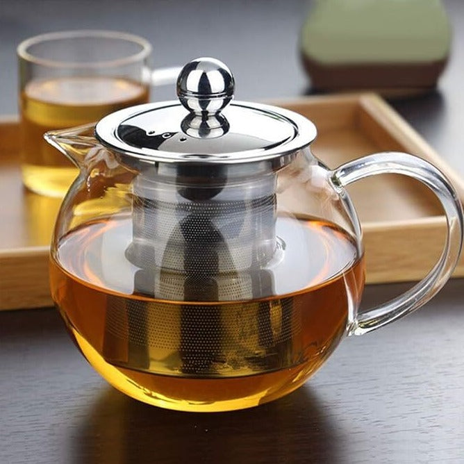 Heat Resistant Glass Teapot with Removable Infuser