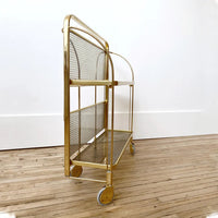 Modern Gold Folding Bar Cart Trolley