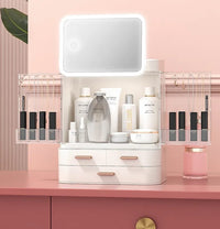 New Cosmetic Storage Box With Mirror Led Light