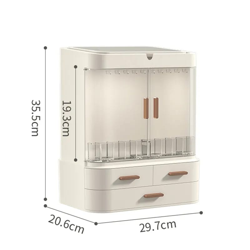 New Cosmetic Storage Box With Mirror Led Light