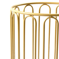 Modern Round Metal Laundry Basket with Wheels