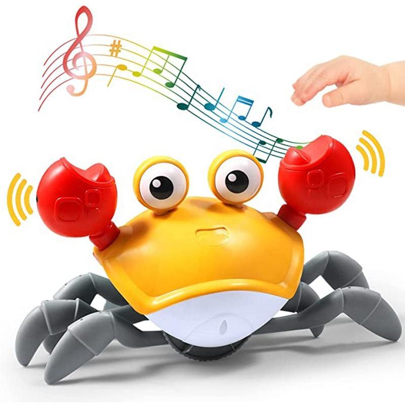 Rechargeable Crawling Crab Musical Toy with Infrared Sensors