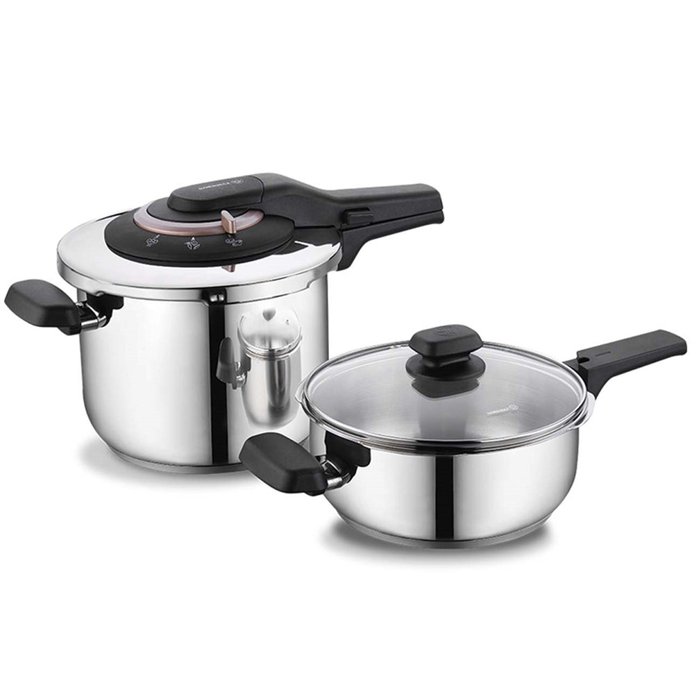 Korkmaz A-168 Vita Plus Quattro 4-Piece Pressure Cooker Set