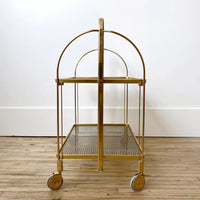 Modern Gold Folding Bar Cart Trolley