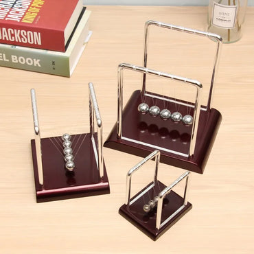 Metal Pendulum Balance Ball Small Size Physics Science Accessory Desk Table Decor Game Newtons Cradle Steel Ball