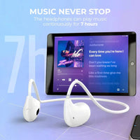 Pro Air Wireless Neckband Earphones – White | Bluetooth Neck Hanging Design