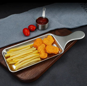 Rectangular BBQ Bat Platter - Stainless Steel, Easy to Clean