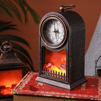 LED CLOCK TOWER FIREPLACE LANTERN