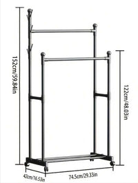 Double Portion Cloth Hanging Rack