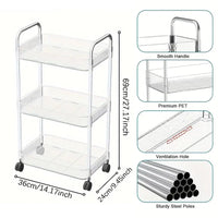 Acrylic Kitchen and Bathroom Storage Trolley