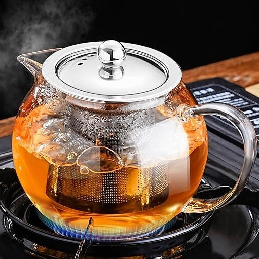 Heat Resistant Glass Teapot with Removable Infuser