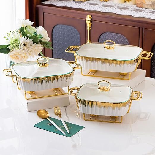 Ceramics Chafing Dish Buffet Set
