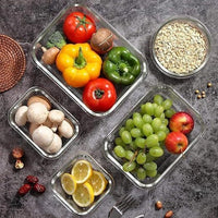 Air Tight Glass Food Containers (Pack of 4)