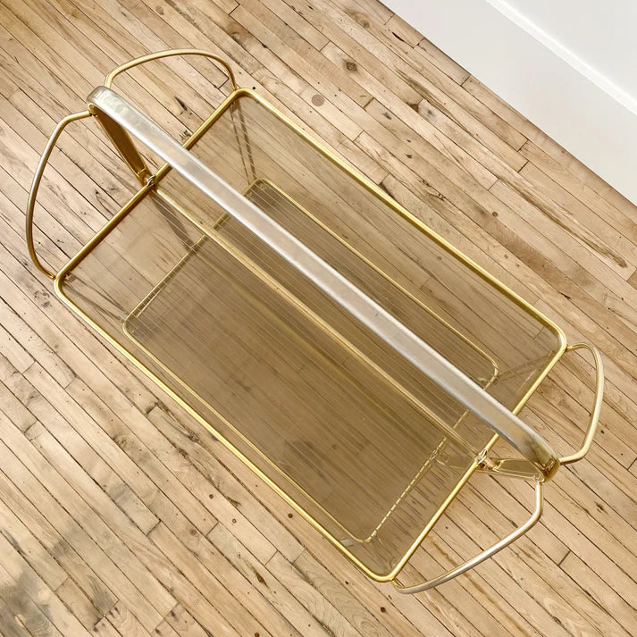 Modern Gold Folding Bar Cart Trolley
