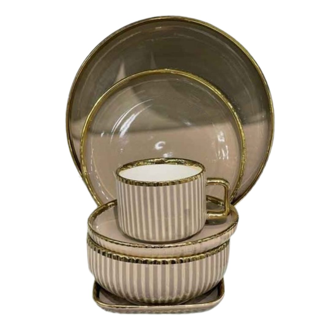 Elegant European Porcelain Dinner Set