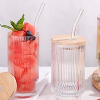 Spill Proof Glass Coffee Tumbler Mug 400ml (Pack of 4)