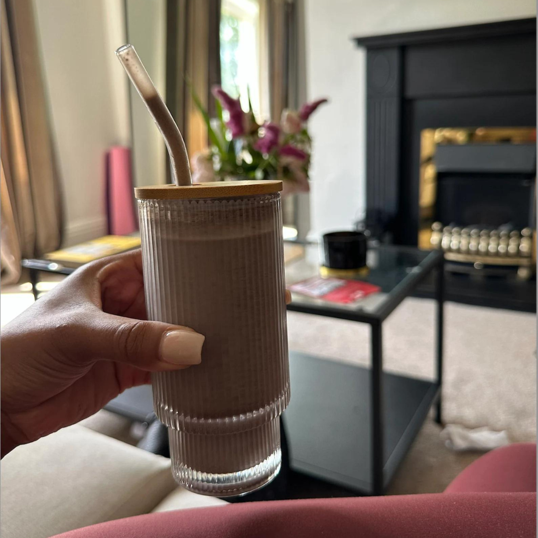 Spill Proof Glass Coffee Tumbler Mug 400ml (Pack of 4)