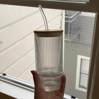 Spill Proof Glass Coffee Tumbler Mug 400ml (Pack of 4)