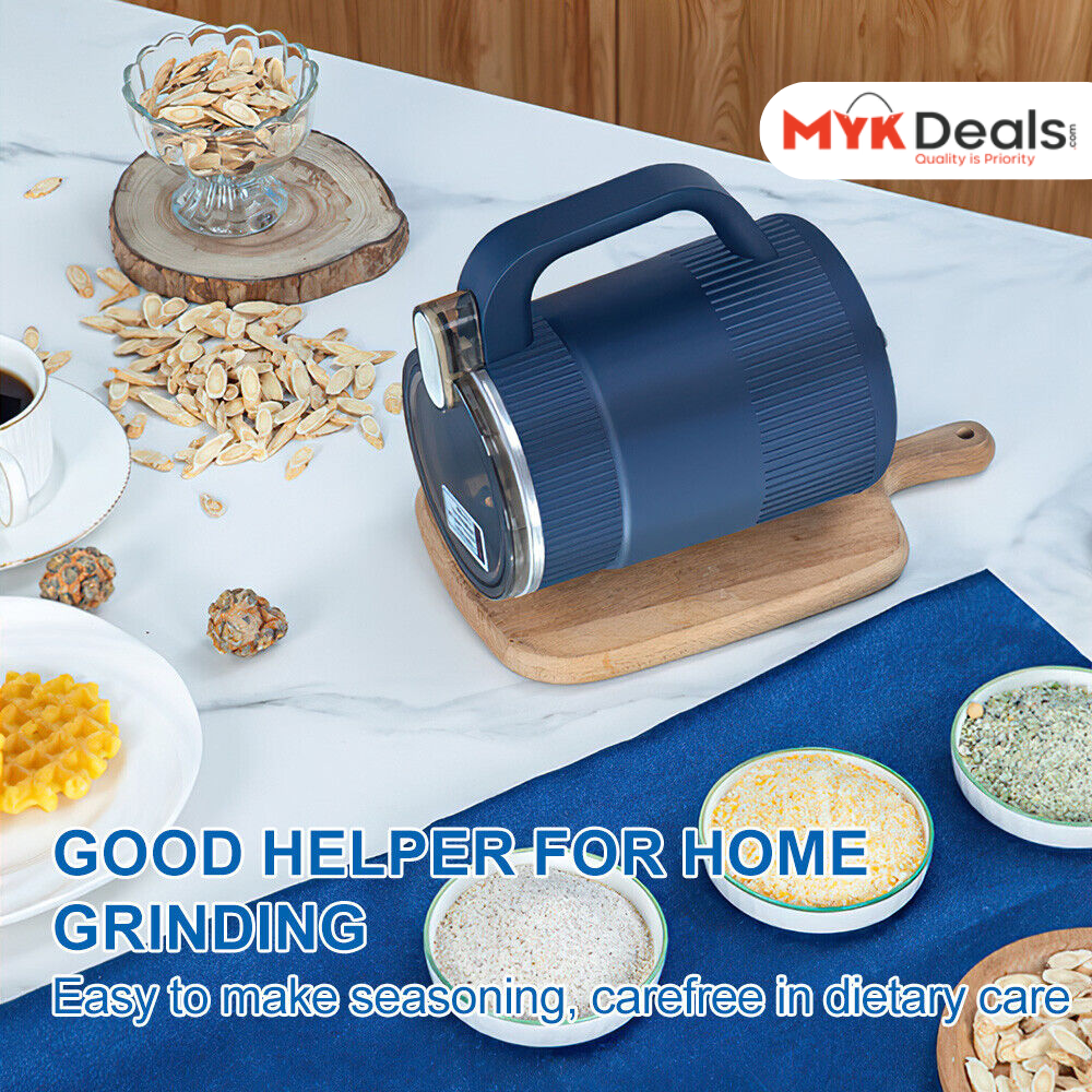 Dry Chilli Grinder, Household Powder Grinding Machine, Electric Grain Crushing Mill, Multifunctional Ultra Fine Grinder, Kitchen Cereal Nuts Beans Spices Flour Powder Polishing Device, Portable Grain Dry Mill Food Bean Grinder