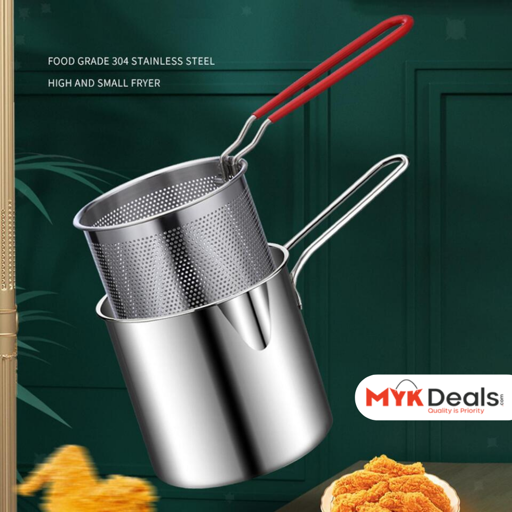 Kitchen Deep Frying Pot, Stainless Steel