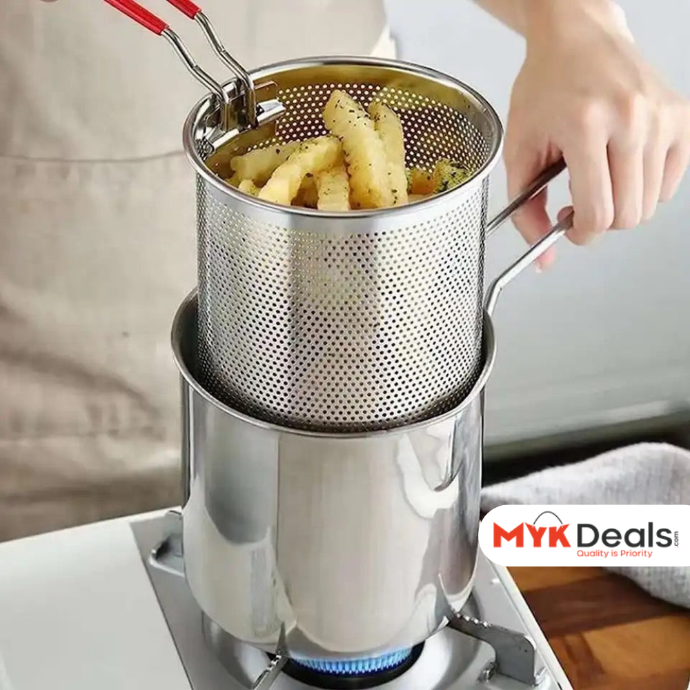 Kitchen Deep Frying Pot, Stainless Steel
