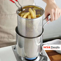 Kitchen Deep Frying Pot, Stainless Steel