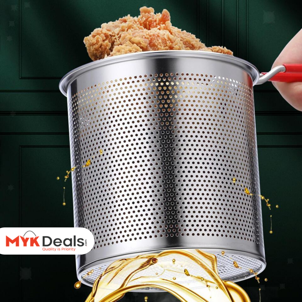 Kitchen Deep Frying Pot, Stainless Steel