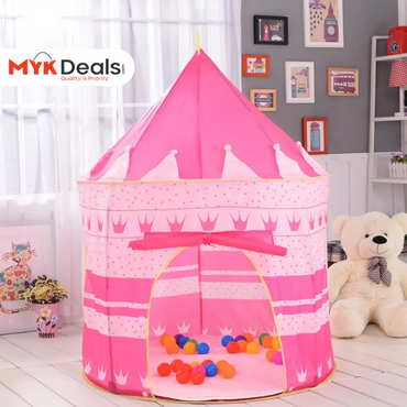 Castle Play House, Foldable Tipi Prince Folding Tent, Children Boy Castle Cubby Play, Funny Zone Indoor Outdoor Playhouse Castle Toy,  Pop Up Pink Children Play Tent/House, Indoor & Outdoor Large Kids Play Tent, Durable Kids Playhouse