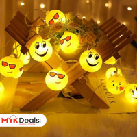 Set of 20 Emoji String Light, Smiley Face String Lights, Novelty String Light, Kids Decor Smiley Lights, Battery Operated Lighting Lamp, Garland Outdoor String Lights Home Decor Party Decoration String Lights, Emoji's Modeling String Lights