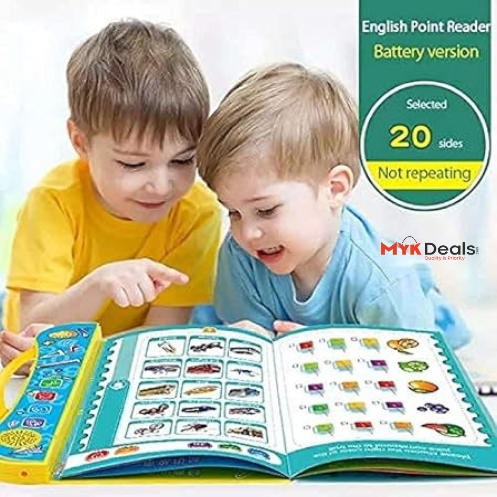 Kids Intelligence Book, English Learning Computer Machine, Kids Study Voice Electronic Book, Smart Baby Language E Book, Kids Intelligence Book Sound Book for Children, English Letters & Words Learning Book, Fun Educational Toys