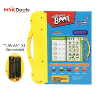 Kids Intelligence Book, English Learning Computer Machine, Kids Study Voice Electronic Book, Smart Baby Language E Book, Kids Intelligence Book Sound Book for Children, English Letters & Words Learning Book, Fun Educational Toys