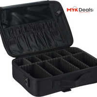 Professional Travel Makeup Bag, Portable Cosmetic Bag With Adjustable Dividers, Makeup Suitcase For Women