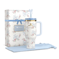 The Stanley X LoveShackFancy Holiday Quencher | 40 OZ - Rosa Beaux Blue