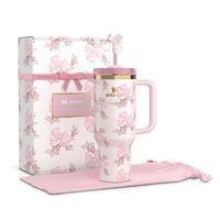 The Stanley X LoveShackFancy Holiday Quencher | 40 OZ - Rosa Beaux Pink