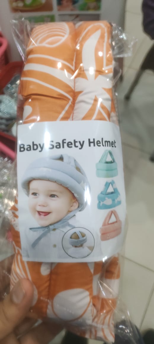 Cotton Infant Toddler Safety Helmet Baby Kids Head Protection Hat for Walking Crawling Baby.