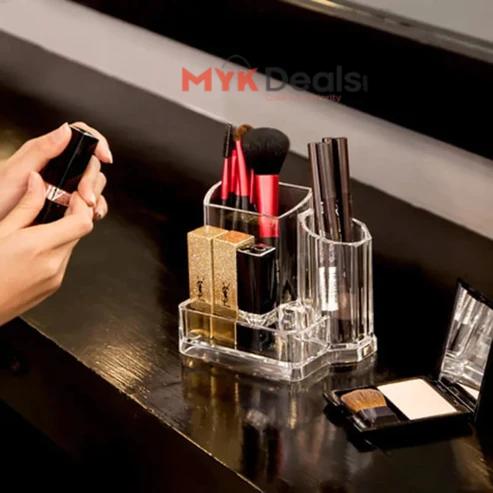 Transparent Makeup Brush , Lipstick Nail Polish Display Holder Organizer