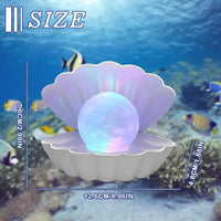 Mermaid Shell with Multi-color Changing Pearl Table Lamp