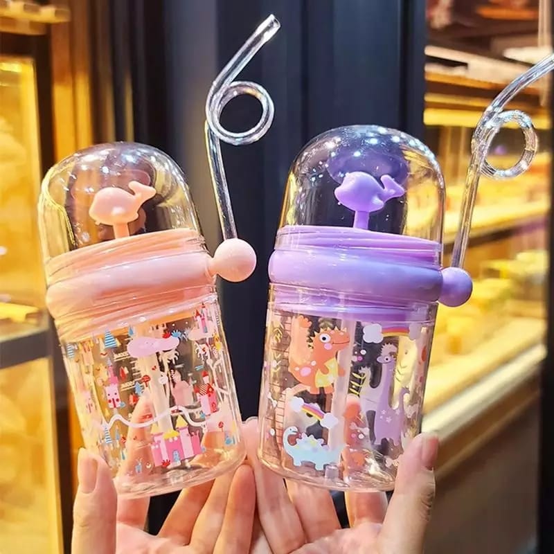 250ML Baby Water Bottle Cartoon Whale Children Cup