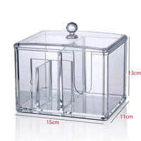2 in 1 Acrylic Cotton Pod & Tissue Box - Elegant and Practical Storage Solution