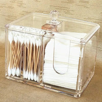 2 in 1 Acrylic Cotton Pod & Tissue Box - Elegant and Practical Storage Solution