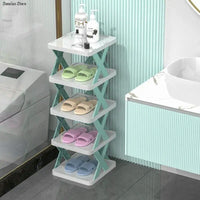 5 Layer Foldable Shoe Rack X Type
