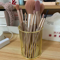 Nordic Iron Cylindrical Cosmetic Storage Box, Makeup Brushes Case