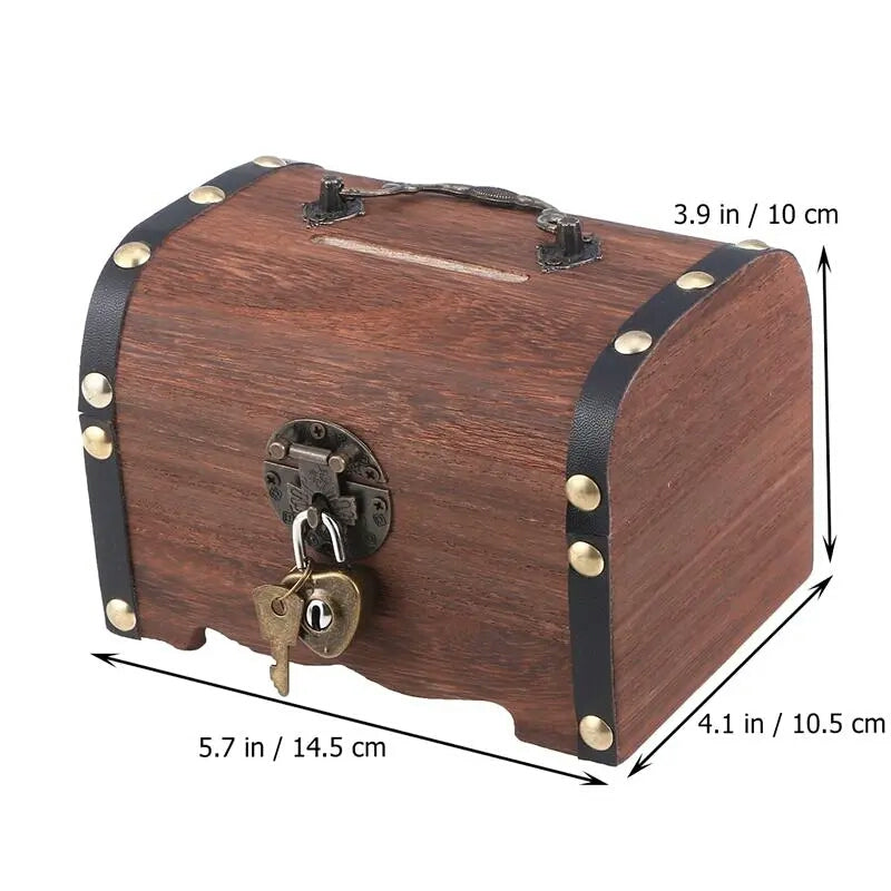 Treasure Chest Pirate Coins Jewelry Box for Kids