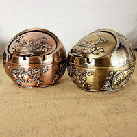 Ashtray Metal,Windproof with Lid,Ash Trays for Cigarettes