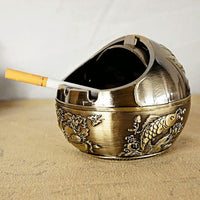 Ashtray Metal,Windproof with Lid,Ash Trays for Cigarettes