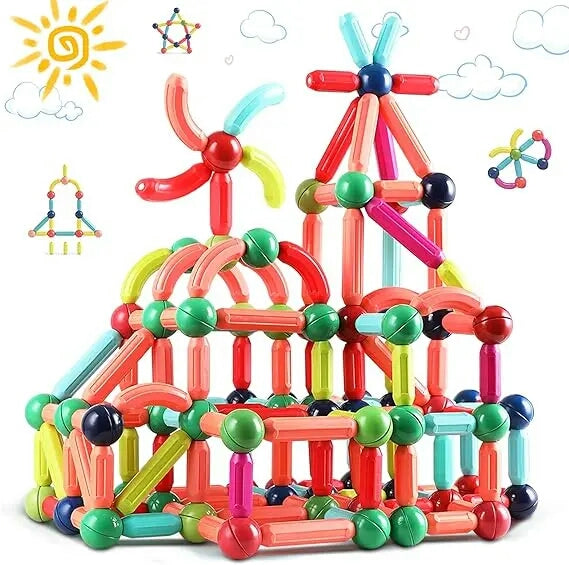 Magnetic Blocks Bar Toy, Magnetic Sticks & Balls Building Blocks Toys