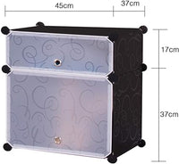 2 Tiers DIY Cabinet 2 Cube Beside Table
